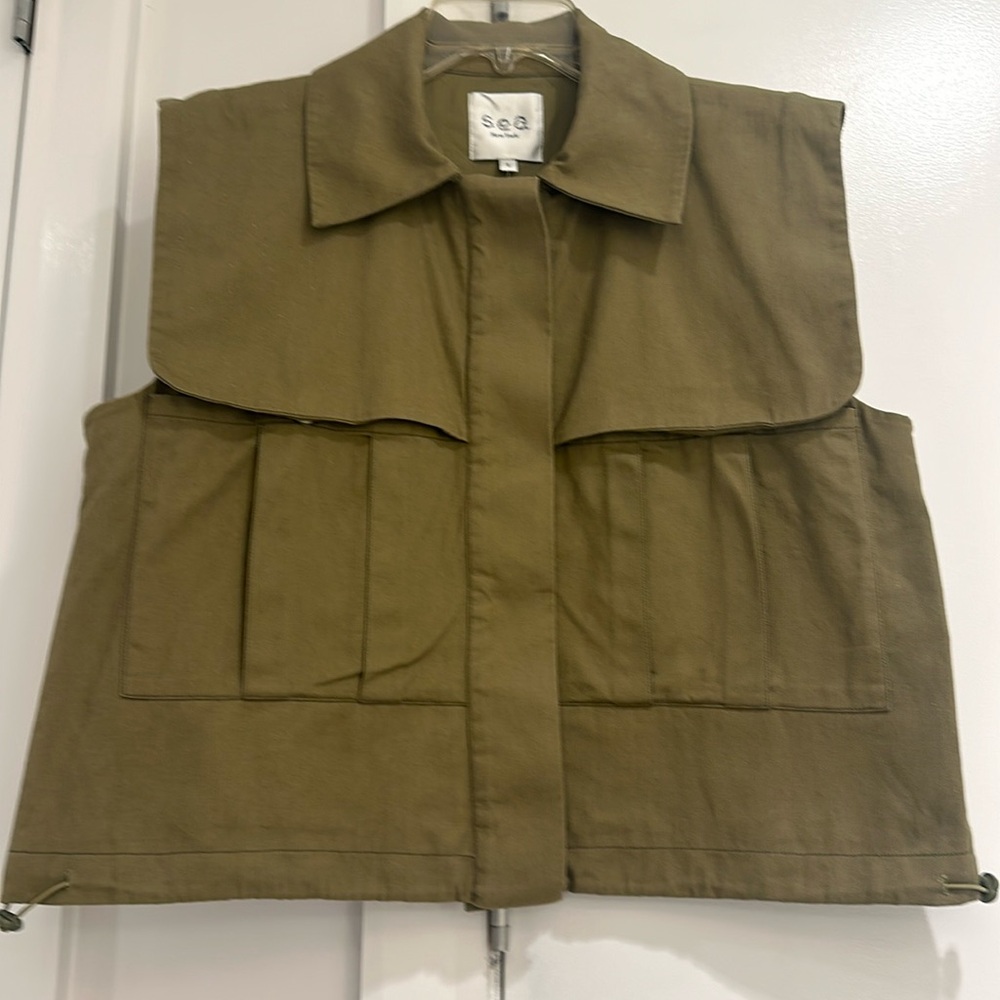 Sea
Karina Cropped Cotton Utility Vest